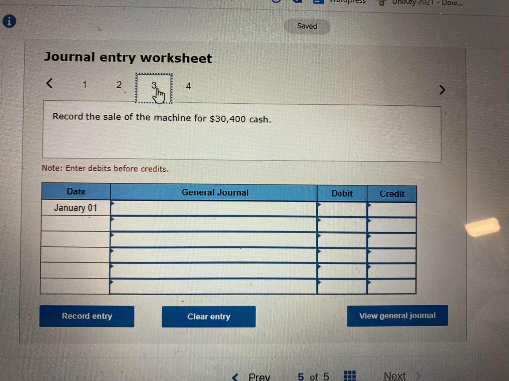 situation. 1. The machine needed extensive repairs and was not worth repairing.