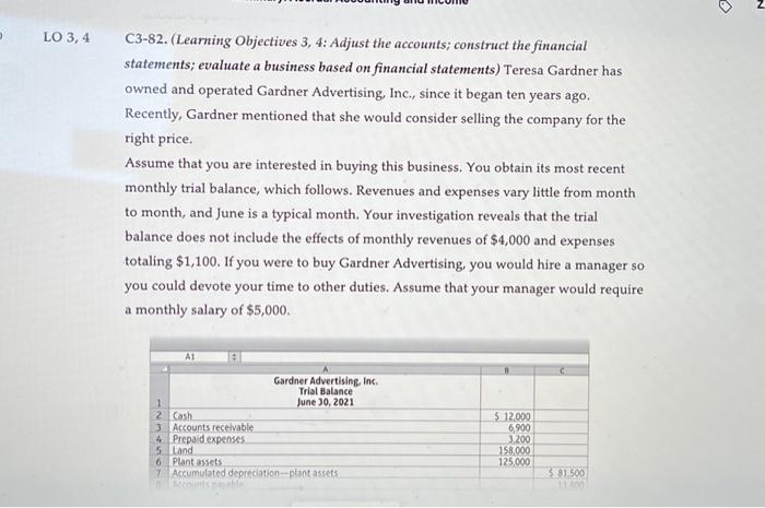 Help please explain how you got everything thank you C3-82. (Learning Objectives