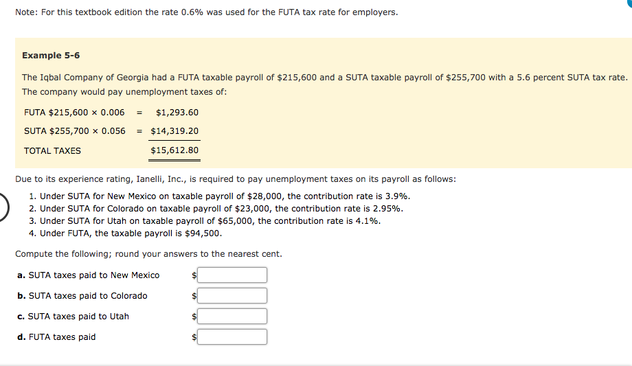 Note: For this textbook edition the rate 0.6% was used for