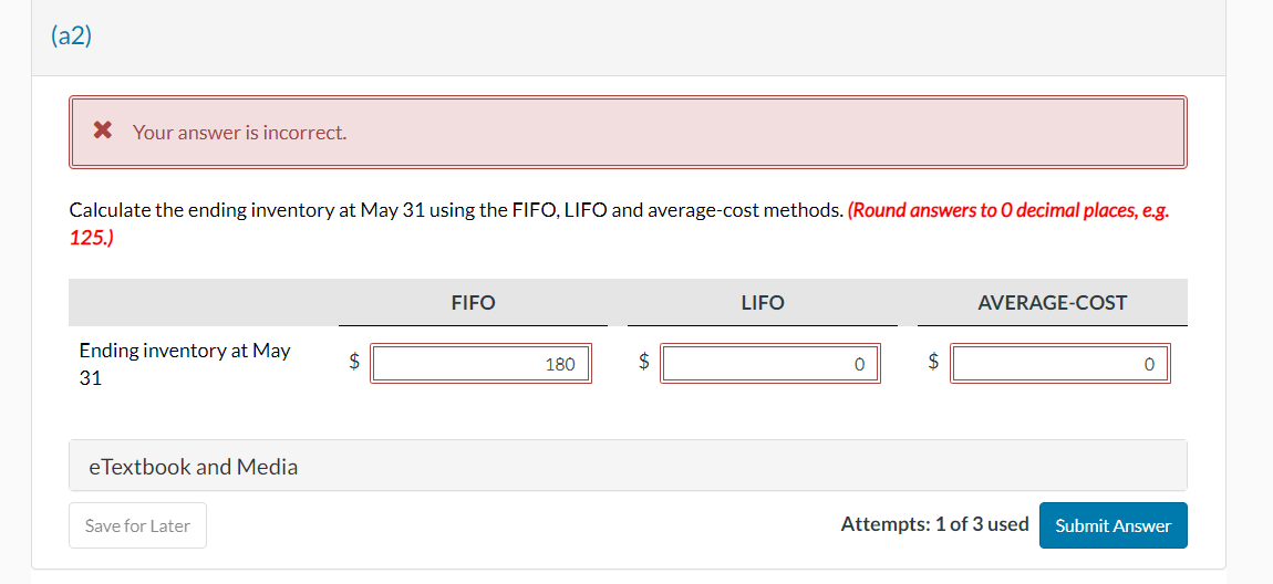 Its records show the following for the month of May, in which
