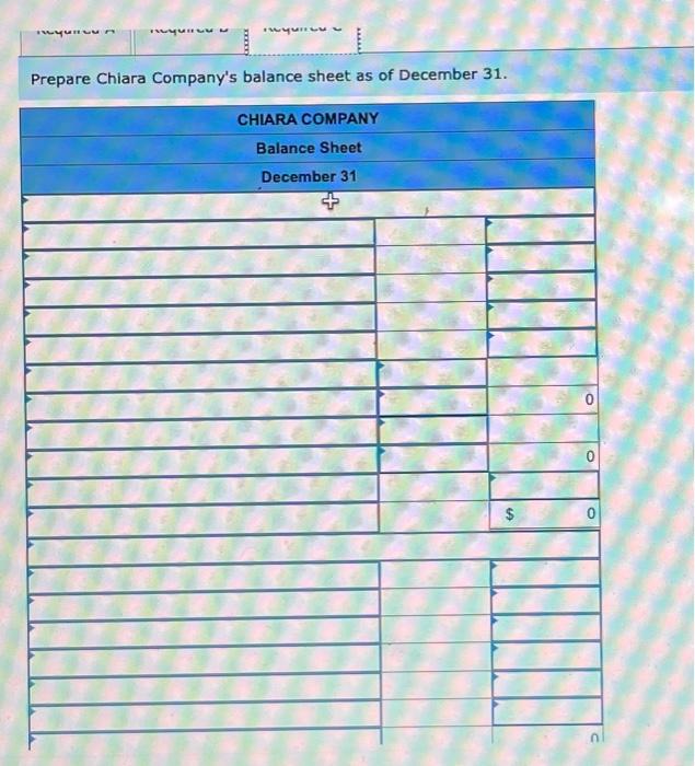 prepare (a) the income statement for the year ended December 31; (b)