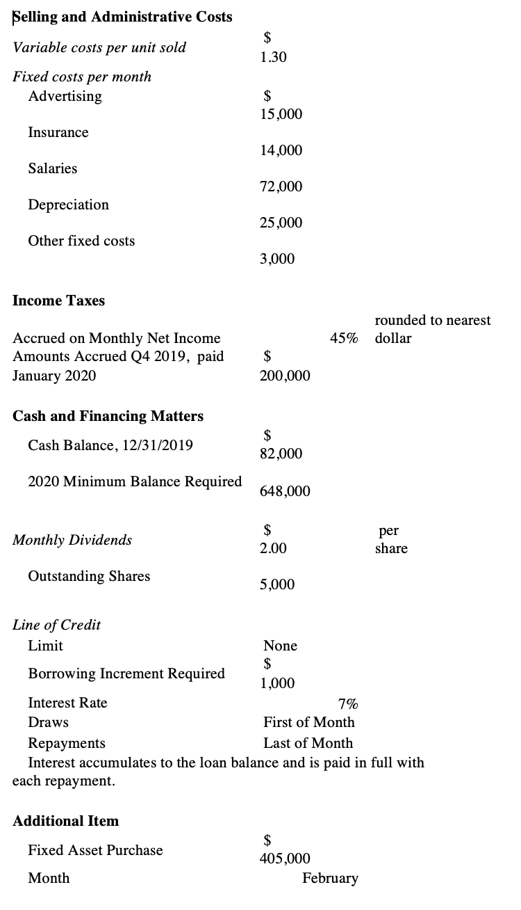 of your textbook. (c) Prepare a budgeted income statement. (Round intermediate calculations