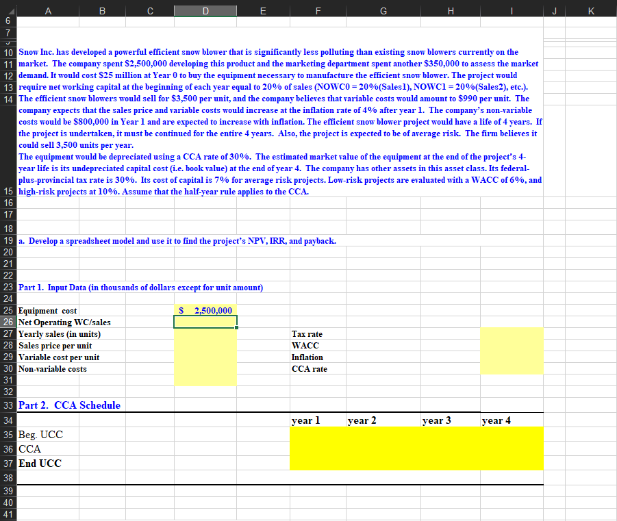 c Snow Inc. has developed a powerful efficient snow blower that is