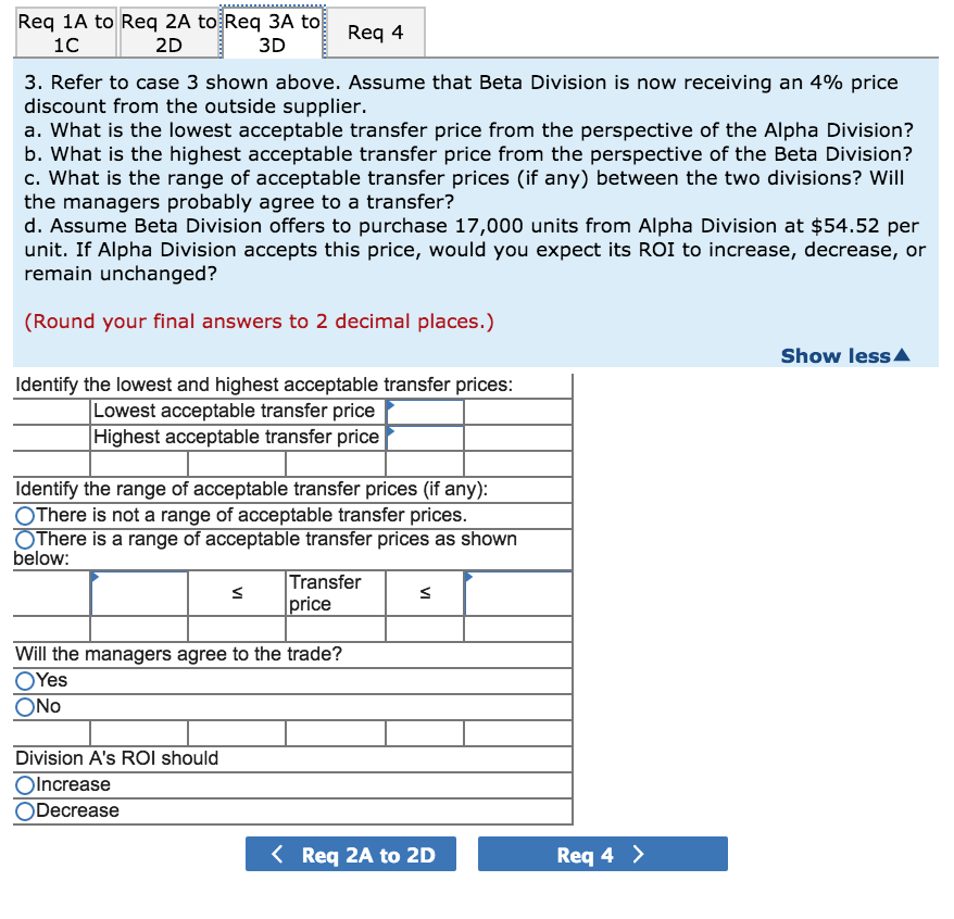 relative to the two divisions: 1 Case 1 2 3 4 Alpha