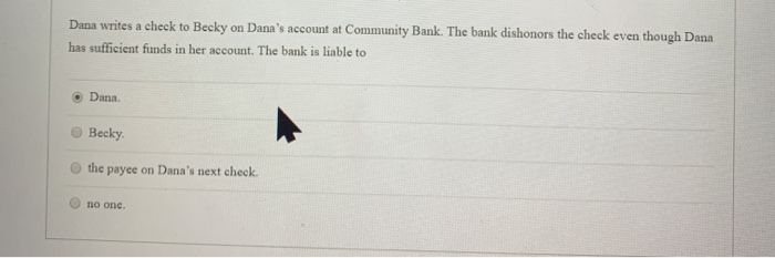 promissory note for $400. Mark is aware that there are bankruptcy proceedings