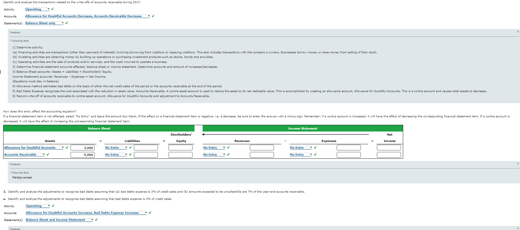 2017, EZ Tech Company's Accounts Receivable balance was $171,000, and the balance