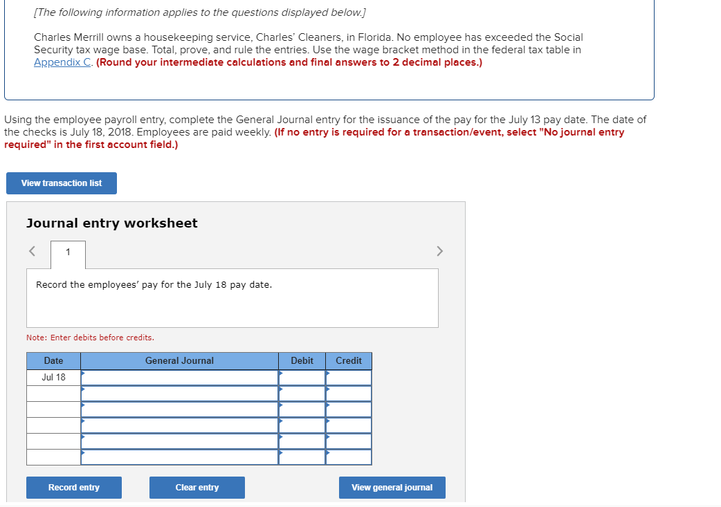 following information applies to the questions displayed below.) Charles Merrill owns a