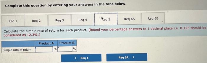 cost and revenue estimates for each product as follows: The company's discount