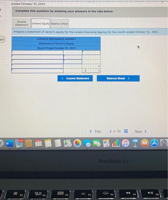 owner made no additional investments during the month. Cash Accounts receivable Supplies