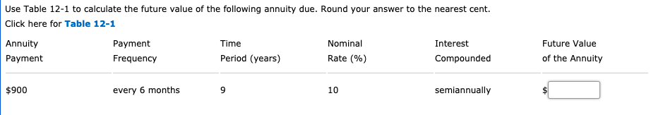 2A) 2B) Use Table 12-1 to calculate the future value of the