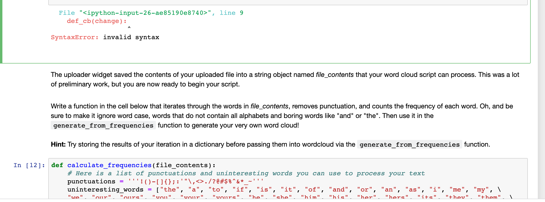 work either. Please let me know if you can help how I
