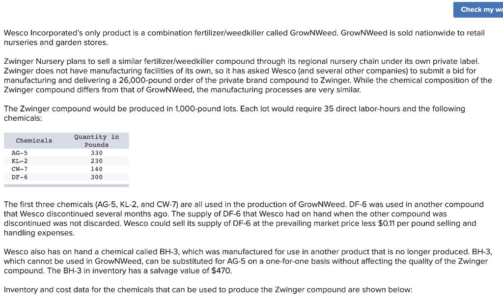 Required 1 Required 2 Refer to the original data. Assume that Zwinger