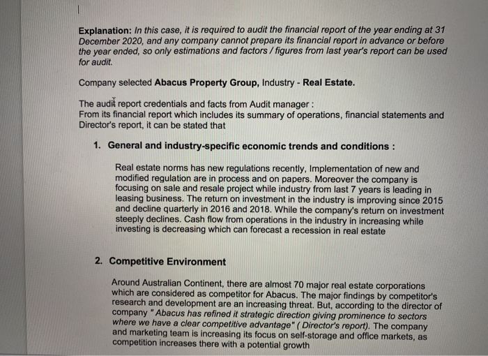 and how to analyse, research and pinpoint facets of the company that