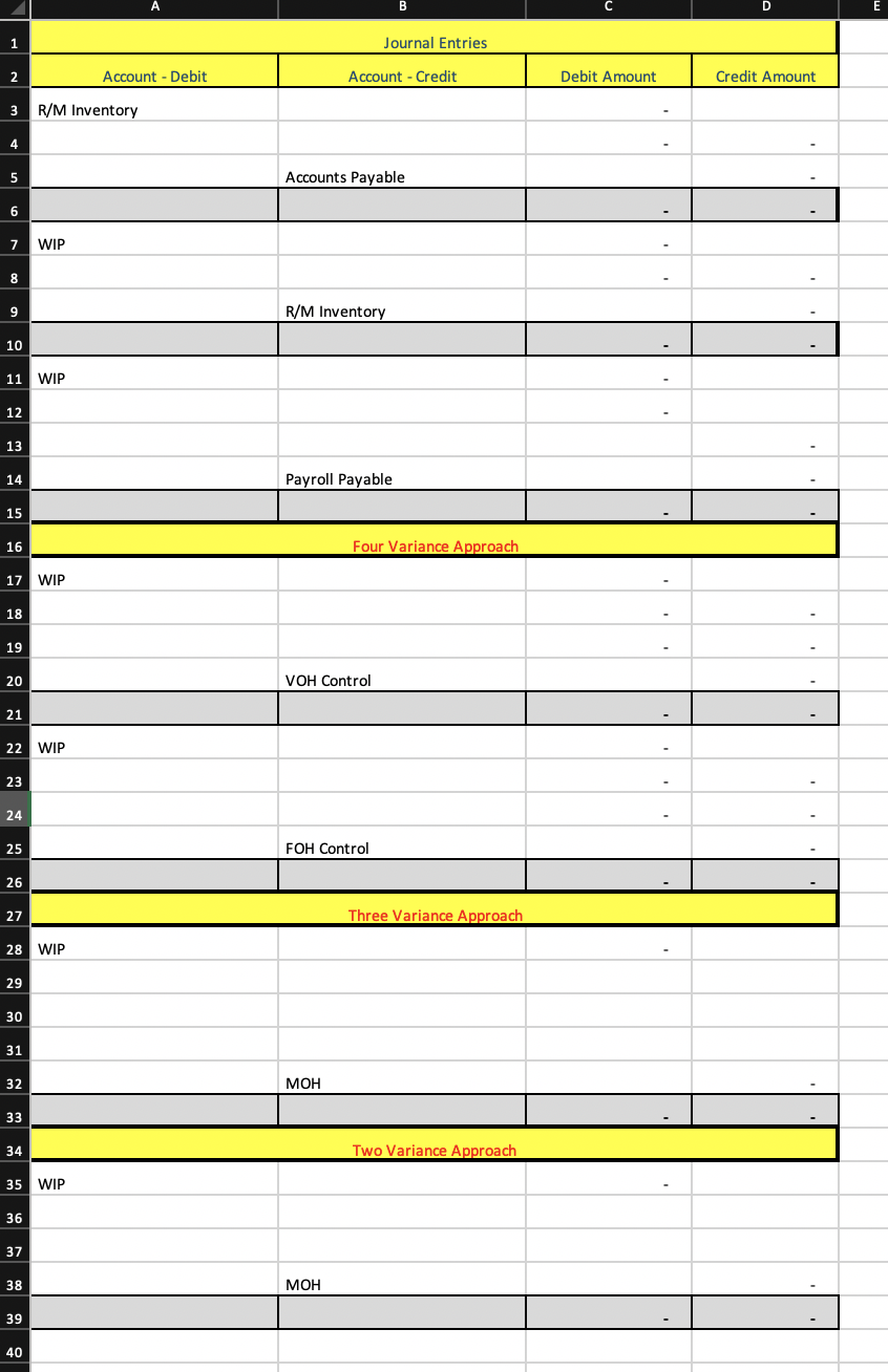 taken to 3 decimal places. Actual / Standard Direct Materials Direct Labor