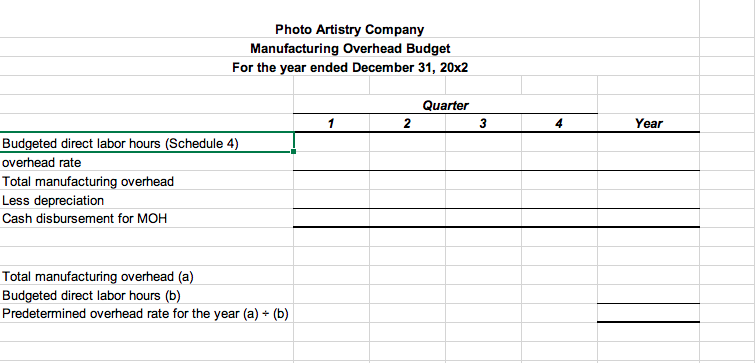 Budgets!!!! PLEASE HELP ASAP!!! Need completed :) Jay Rexford, president of Photo