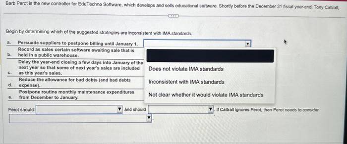 Cattrall, the company president, asks Perot how things look for the year-end