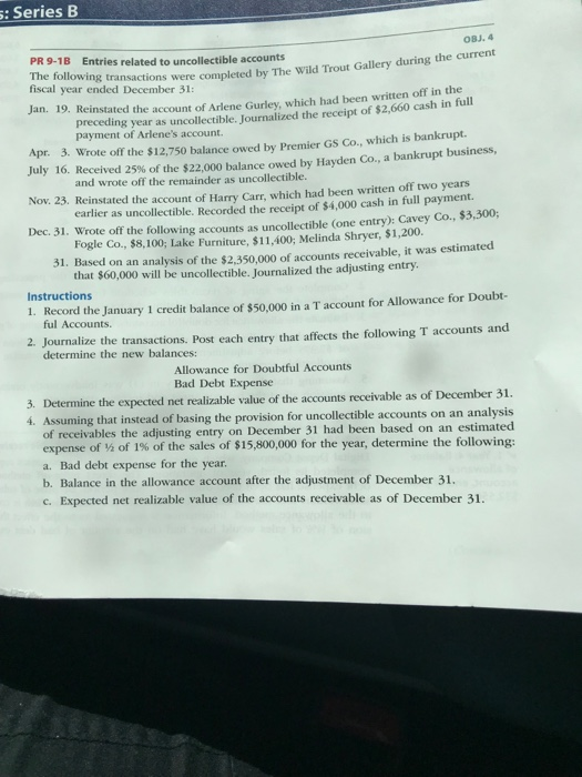  How do you journalize and solve this problem? : Series B
