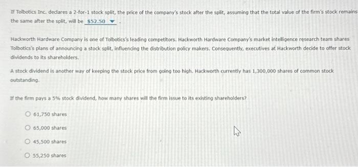  help solve last question with info provided If Tolbotics Inc, deciares