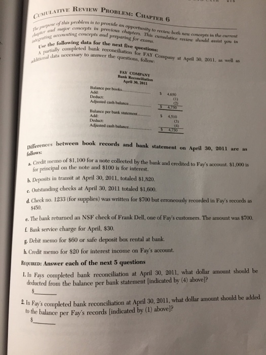  VE REVIEW PROBLEM: CHAPTER f huis problem is to proeide an