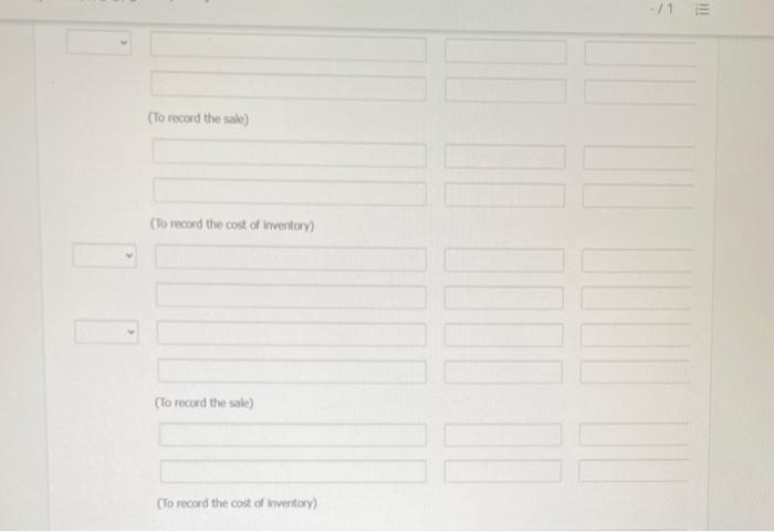 at $7 each 95 units at $10 each 13 Sale 20 Purchase