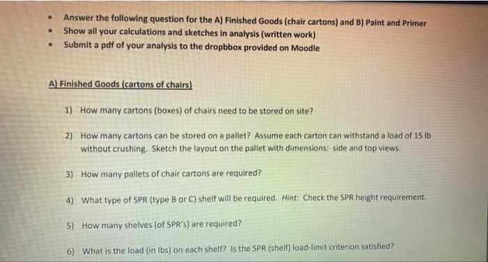 solve questions information provide . Answer the following question for the A)
