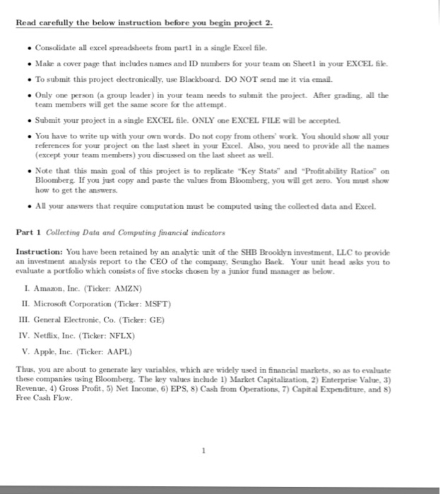  Read carefully the below instruction before you begin project 2. Consolidate