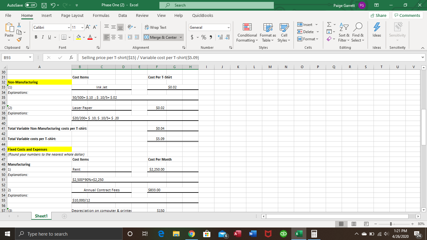 cost estimates, its time to do some budgeting for your new business.