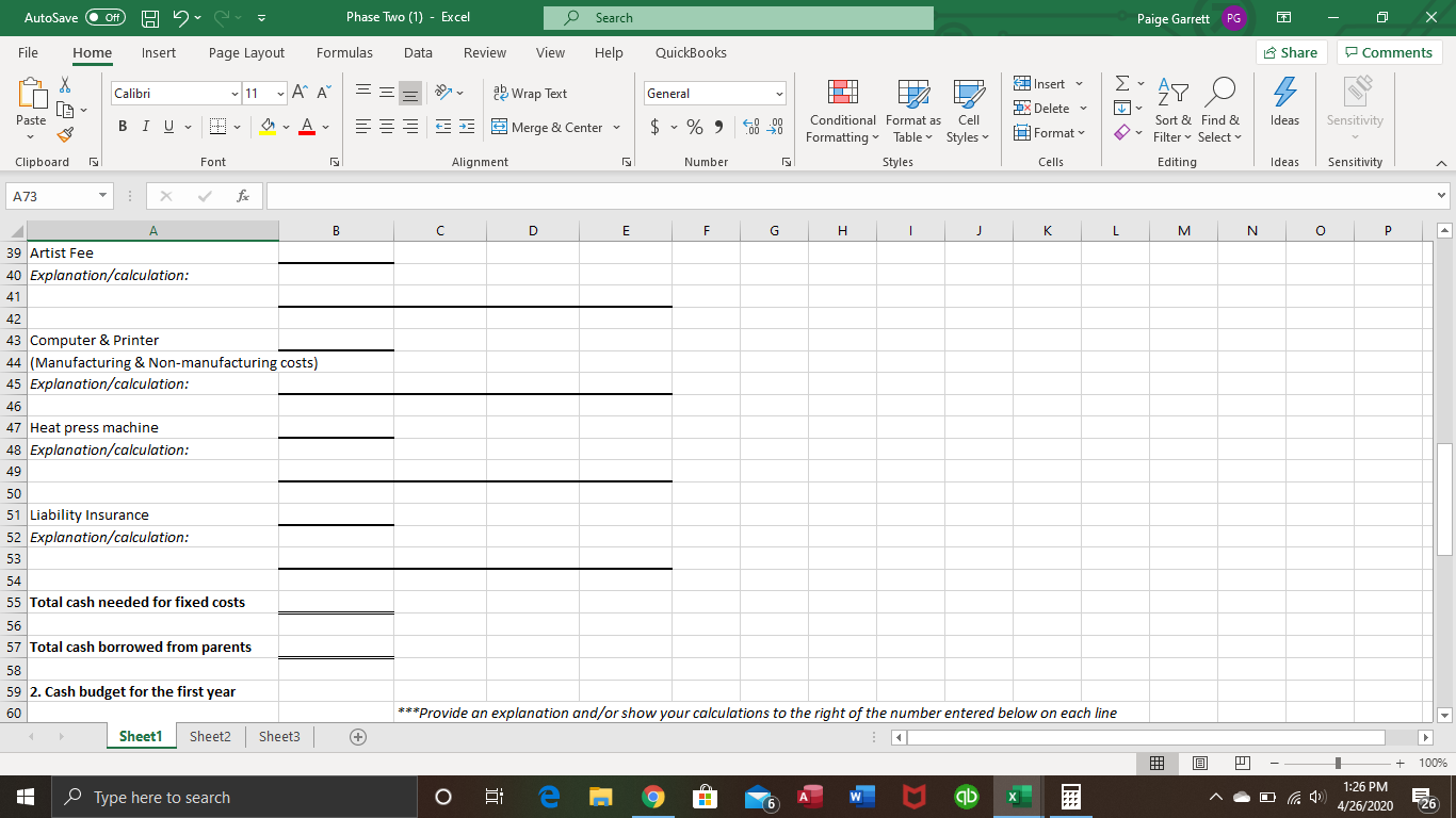 that your parents have agreed to loan you this amount and only