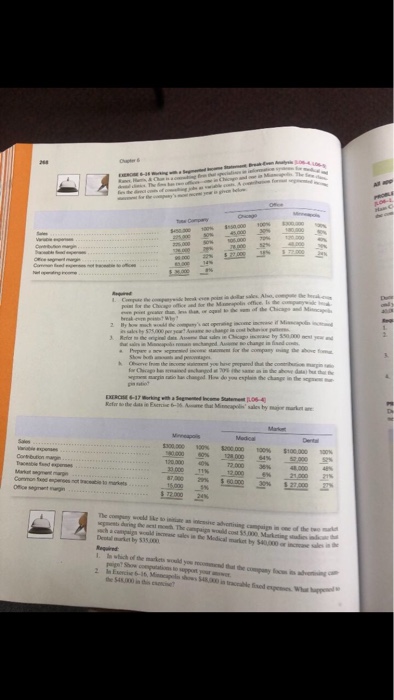 AnSwer Exercise 6-16... Required #1-3 