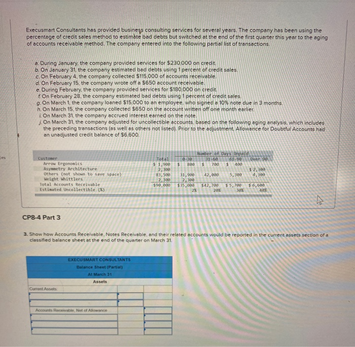 bad debts but switched at the end of the first quarter this
