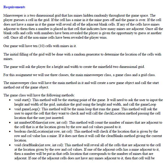  This is in Java. I just need the void clearBlanks method