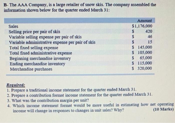 A- Nour Corporation has provided the following production and total cost data