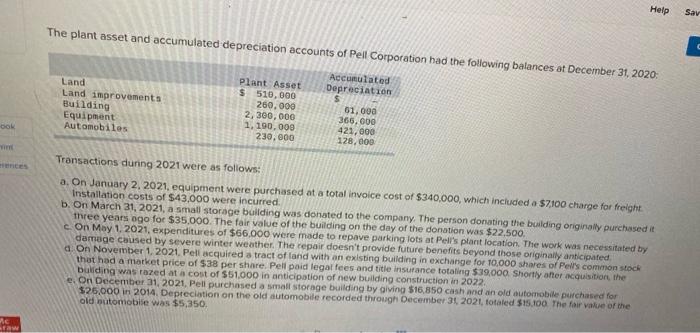Help! Intermediate 1 chapter 10 question: Help Sav The plant asset and