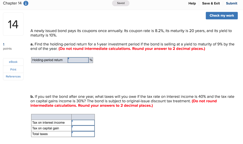 PLEASE SHOW SOLUTION IN DETAIL. THANK YOU! Chapter 14 Save & Exit