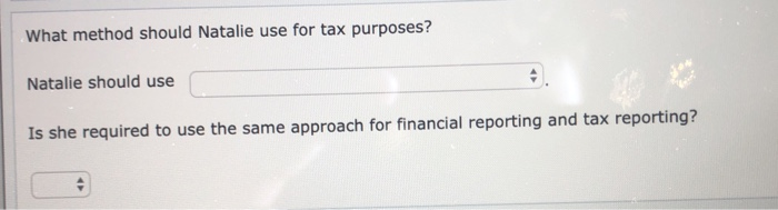 of the van is estimated at $38,500. Natalie would spend an additional