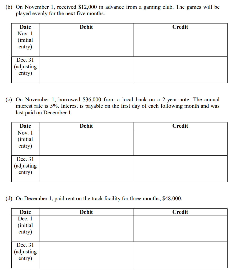 to an expense account. - When the company receives payment for future