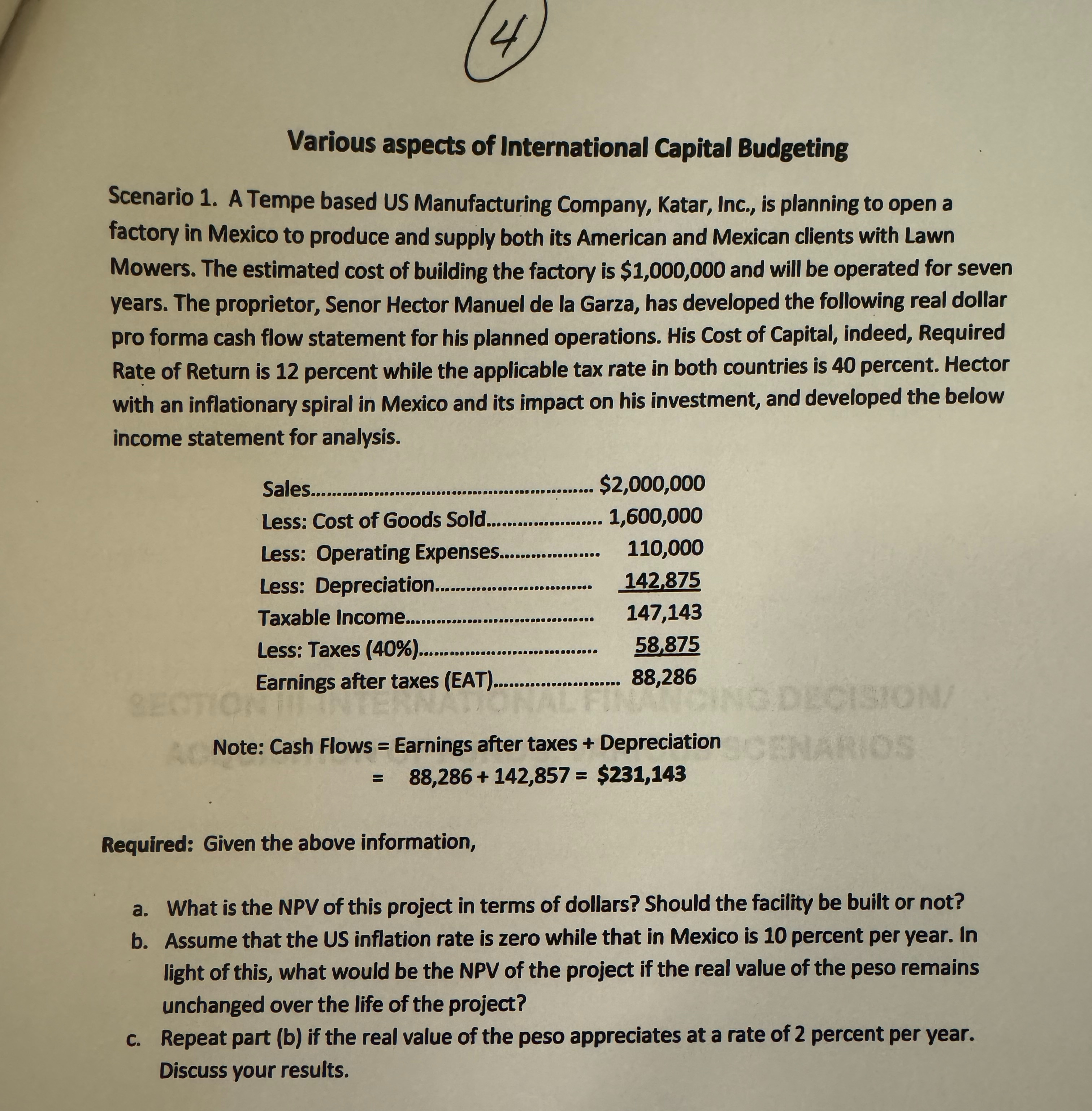  Answer the question below in detail please: Required: Given the above