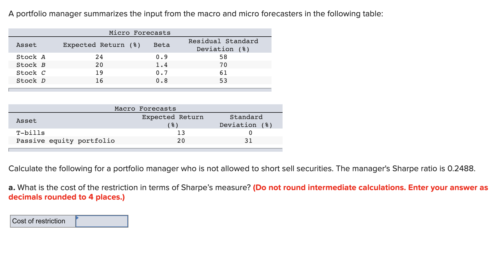  A portfolio manager summarizes the input from the macro and micro