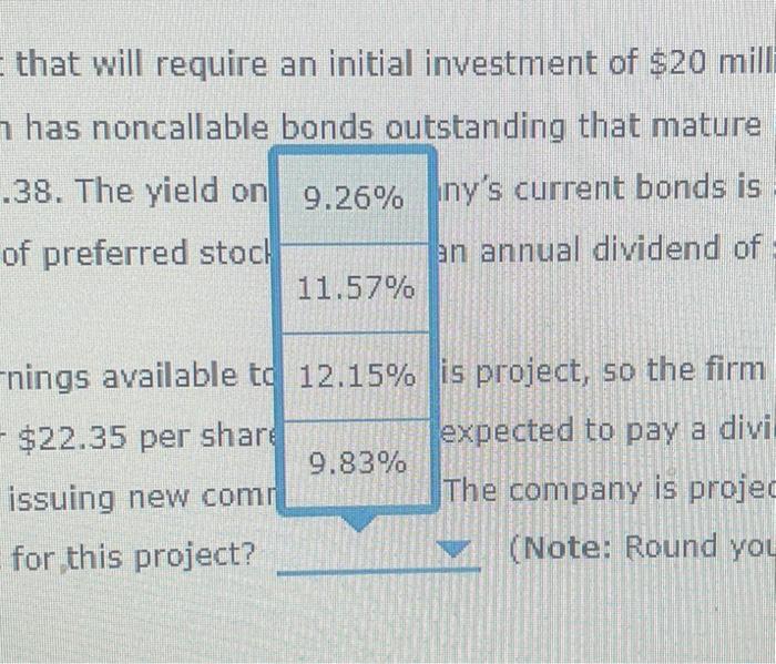 initial investment of $20 milion. It has a tarpet capital structure of