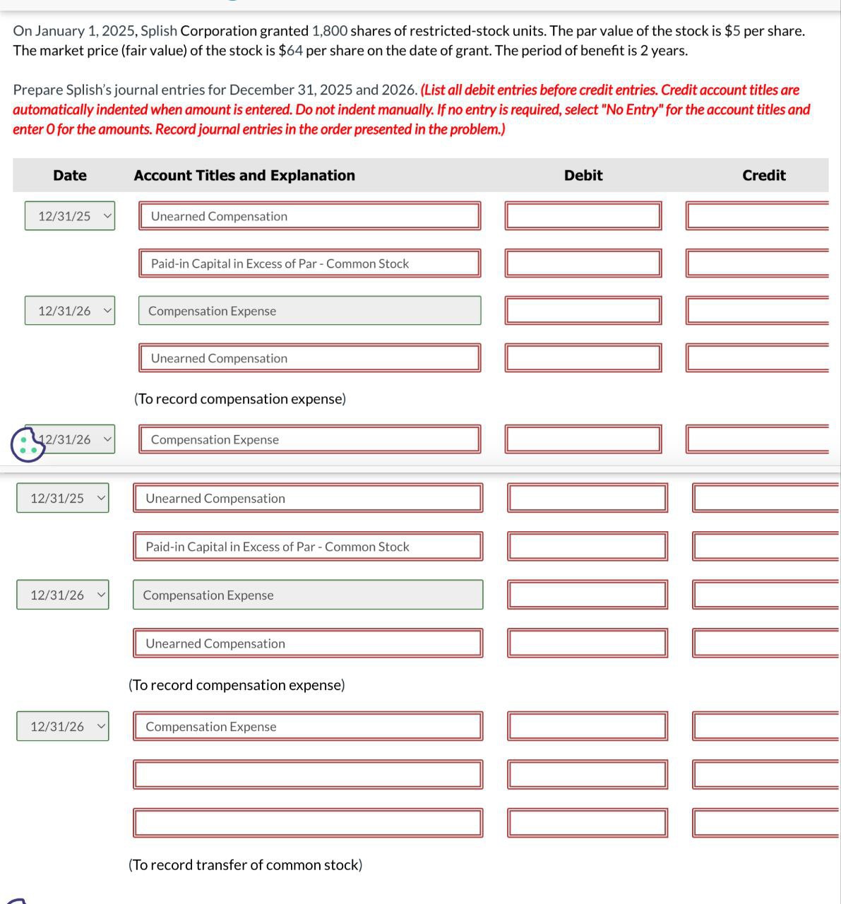  On January 1,2025, Splish Corporation granted 1,800 shares of restricted-stock units.