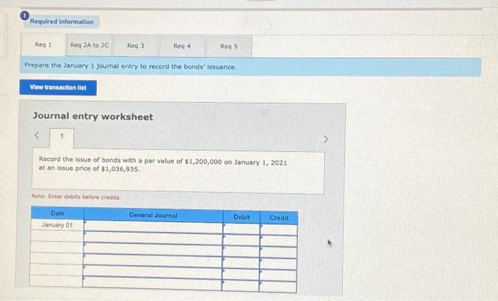 [The following information applies to the questions oisplayed below] Hillside issues $1,200,000