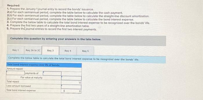 June 30 and December 31 . Problem 10-1A (Algo) Straight-Line: Amortization of