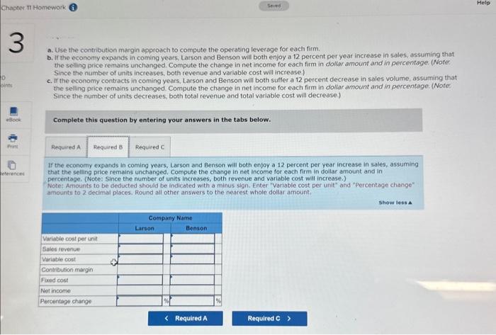 two alternative investment opportunities. He intends to invest $1,000,000 in a start-up