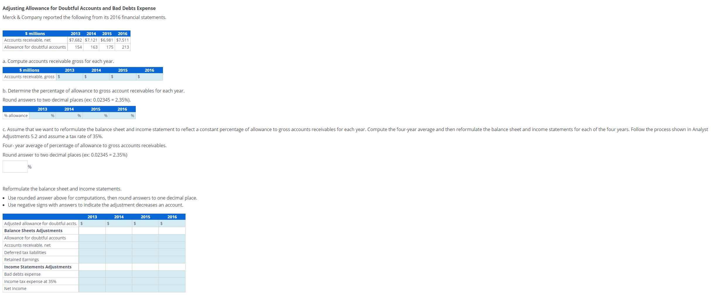 Please show a complete step-by-step solution thank you! Adjusting Allowance for Doubtful