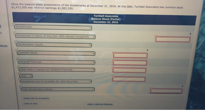 Associates owned the following securities, held as a long-term investment. The securities