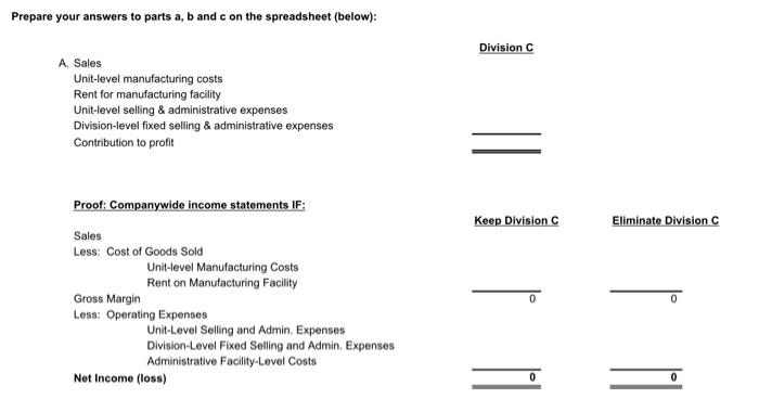 instructions file (Word). Jones-Pitt Company Income Statement by Branch: Division A Division