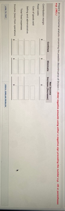 b1-b3, c (Video) Brislin Company has four operating divisions. During the first