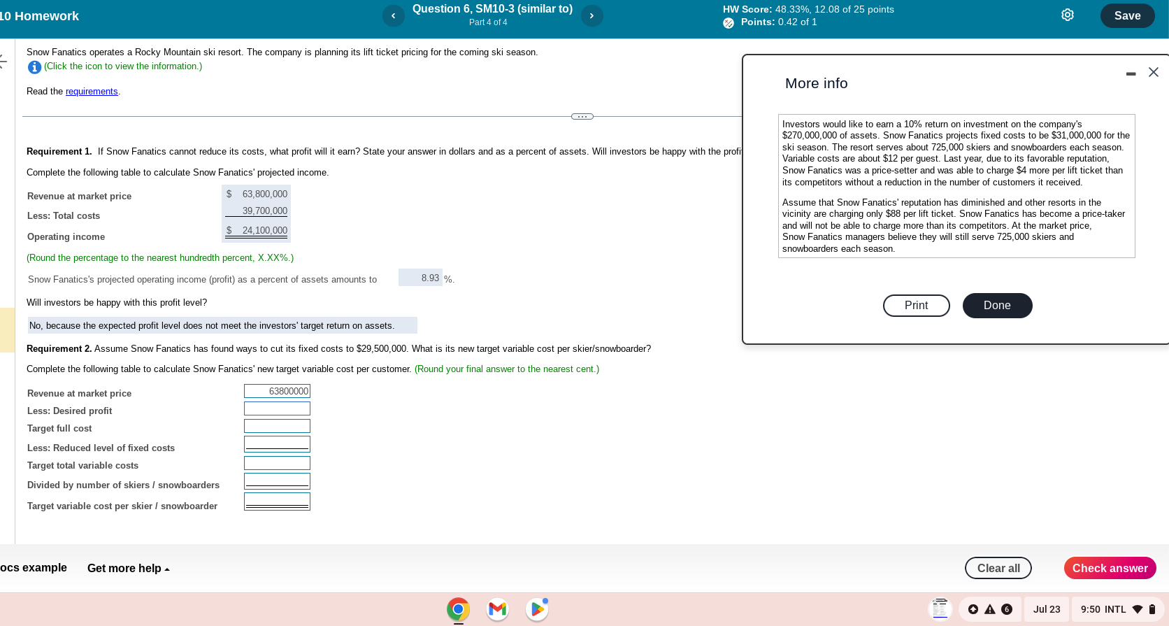  Pleasehelp with numbers provided in this problem Snow Fanatics operates a