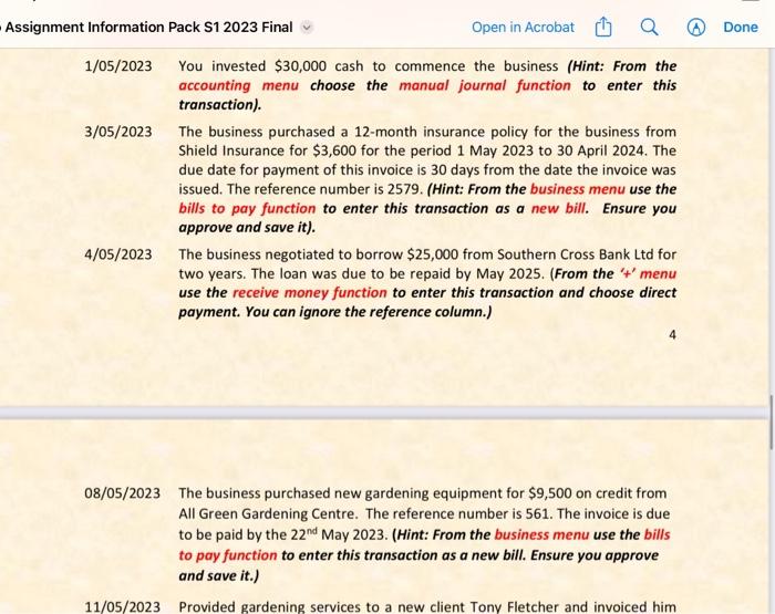 the 31 st May 2023 , only $420 worth of gardening supplies