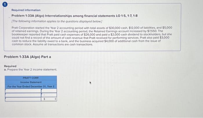 1-7, 1-8 [The following information applies to the questions displayed below.] Pratt